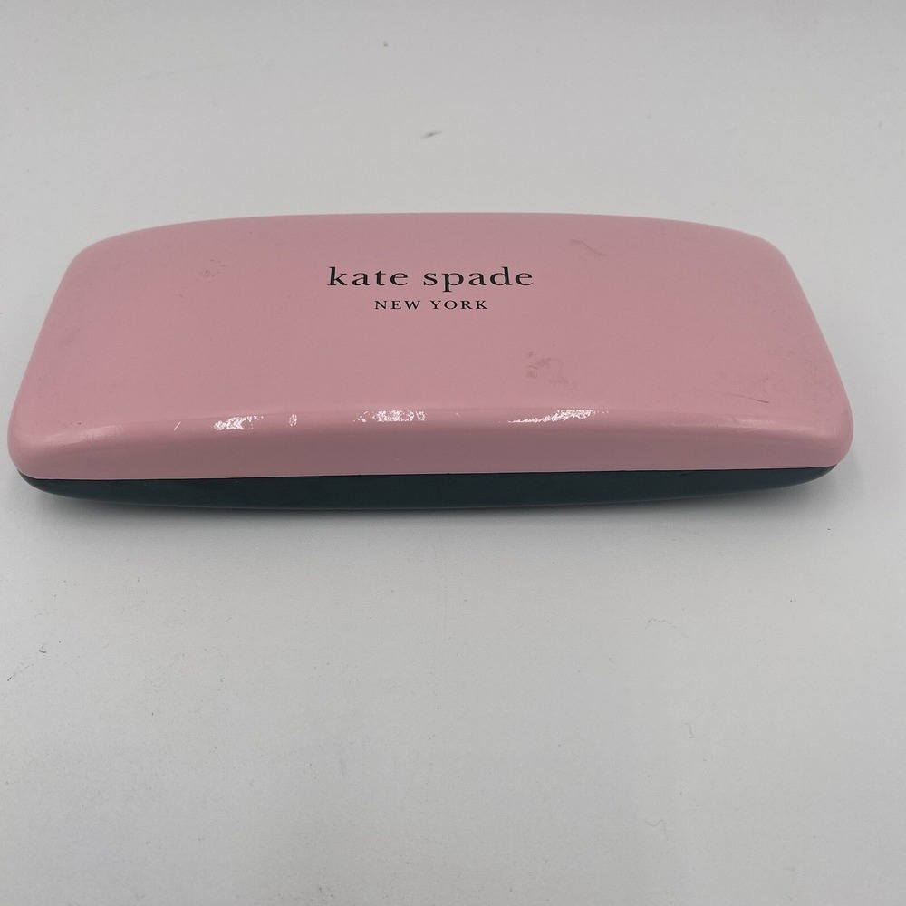 Kate‎ Spade New York Sunglass/Eyeglass Hard Case Pink and Green Clean